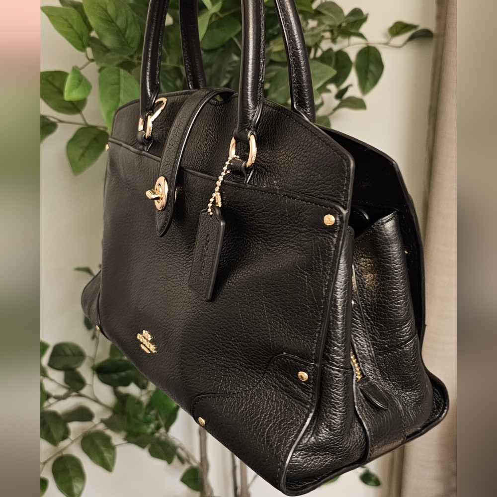 Coach Mercer Black Leather Bag 37575 - Picture 2 of 8